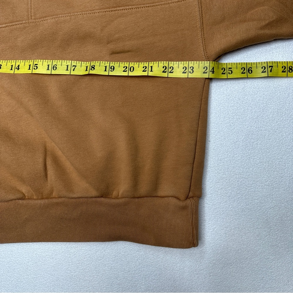 Abercrombie & Fitch Soft AF Cropped Quarter Zip Pullover Sweater - Camel Tan - Picture 8 of 9